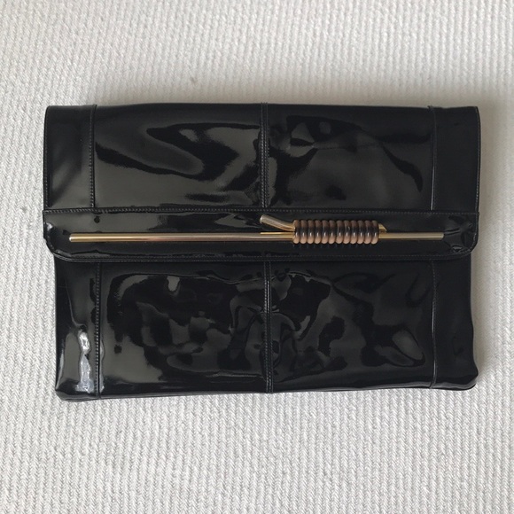 Vintage Lou Taylor clutch, mirror & gold hardware - Picture 5 of 8